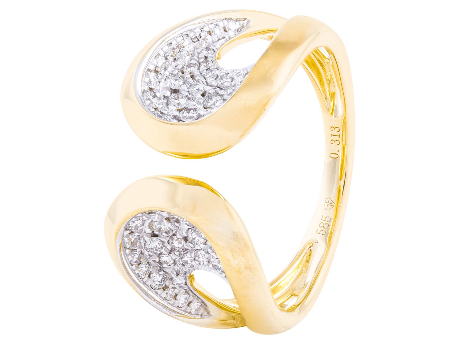 Diamond Ring - 14 KT Yellow Gold