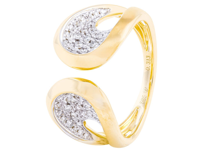 Diamond Ring - 14 KT Yellow Gold