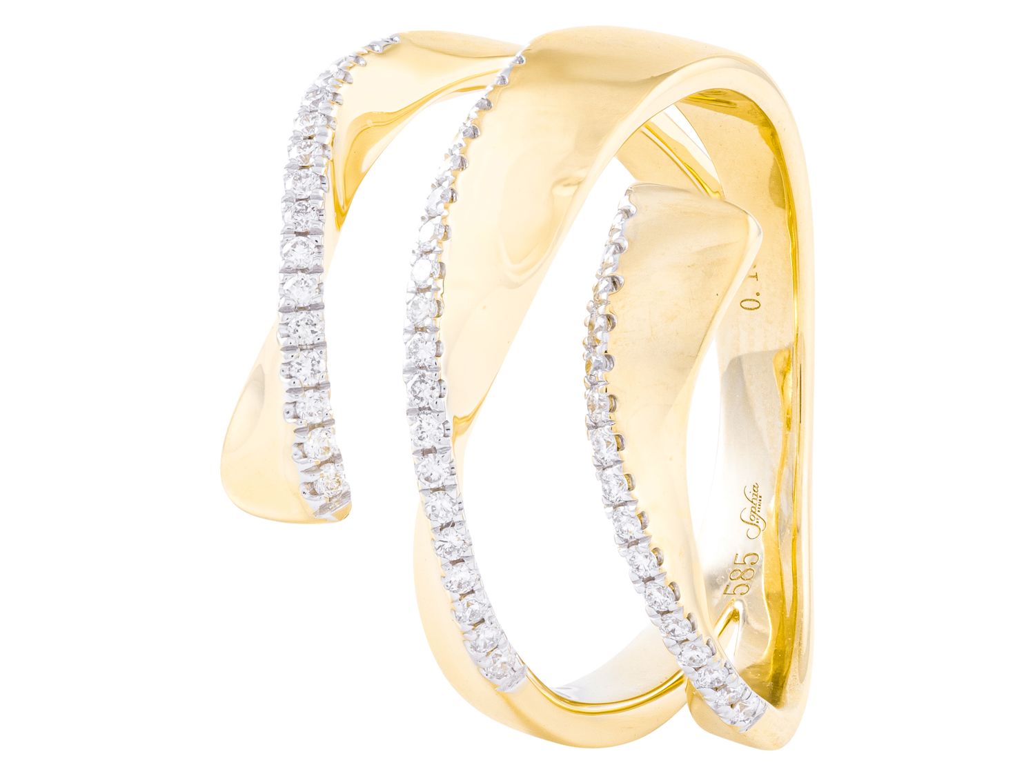 Diamond Ring - 14 KT Yellow Gold