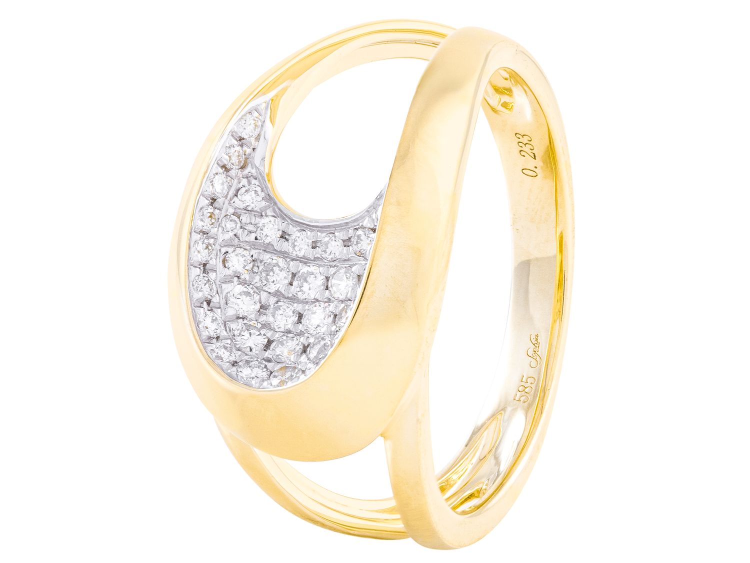 Diamond Ring - 14 KT Yellow Gold