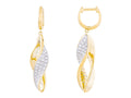 Diamond Earrings - 14 KT Yellow Gold