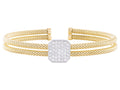 Diamond Bangle - 18 KT White and Yellow Gold