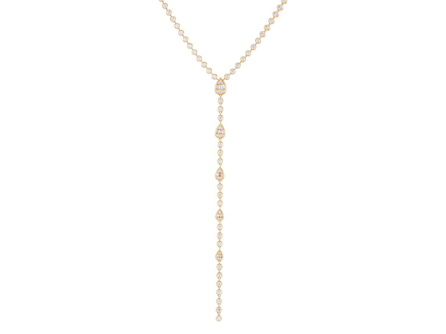 Diamond Necklace - 18 KT Yellow Gold