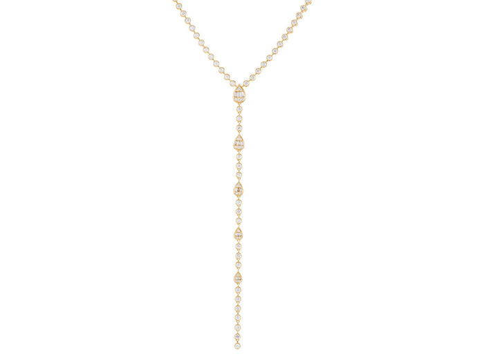 Diamond Necklace - 18 KT Yellow Gold