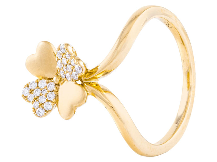 Diamond Ring - 18 KT Yellow Gold