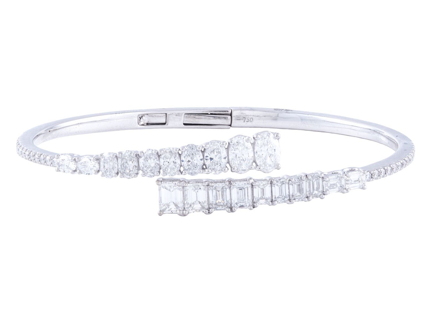 Diamond Bangle - 18 KT White Gold