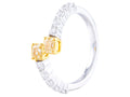 Diamond Band - 18 KT White and Yellow Gold