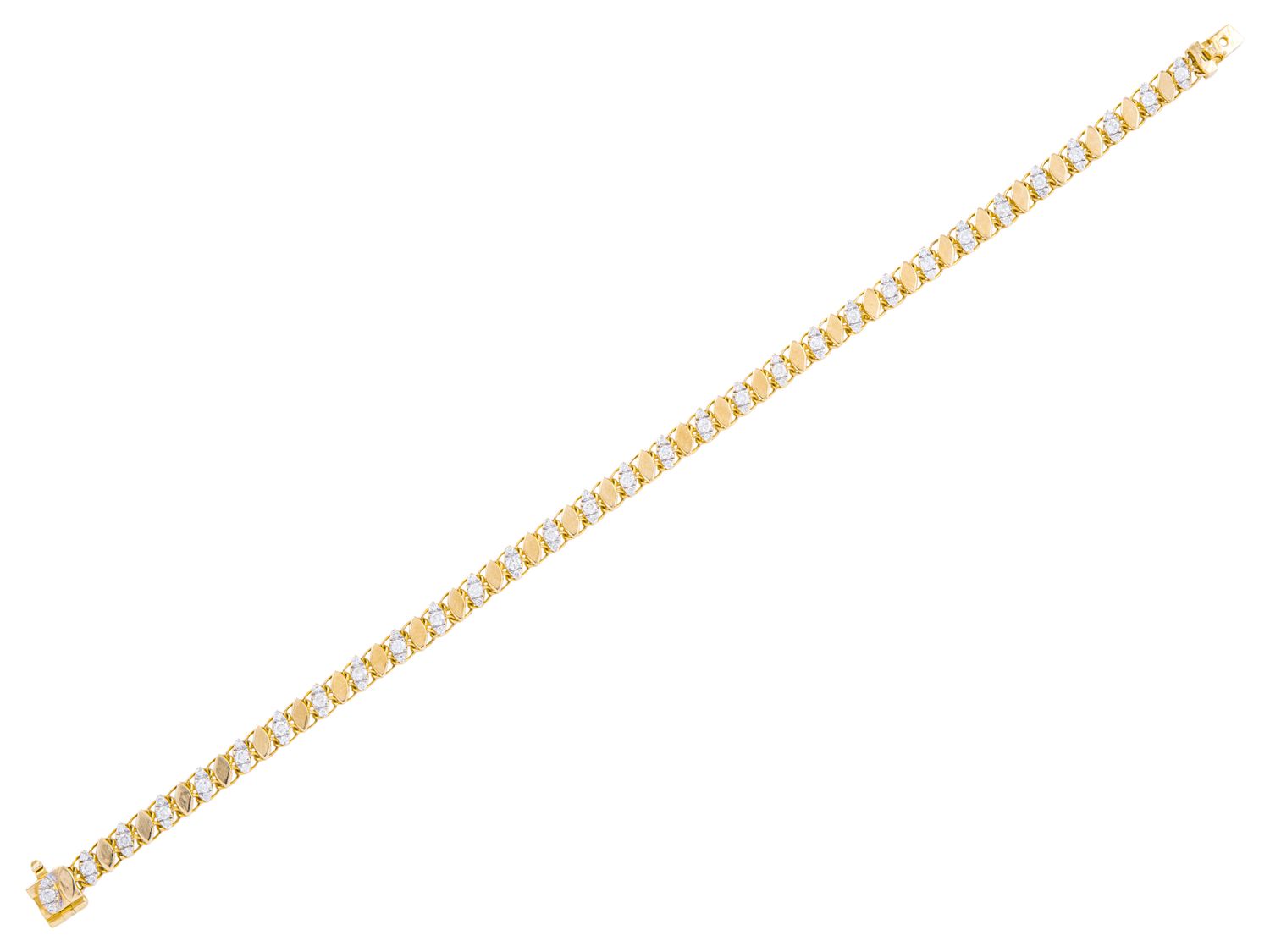 Diamond Bracelet - 14 KT Yellow Gold