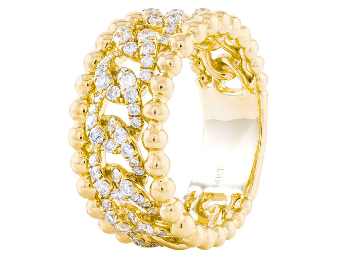 Diamond Ring - 14 KT Yellow Gold