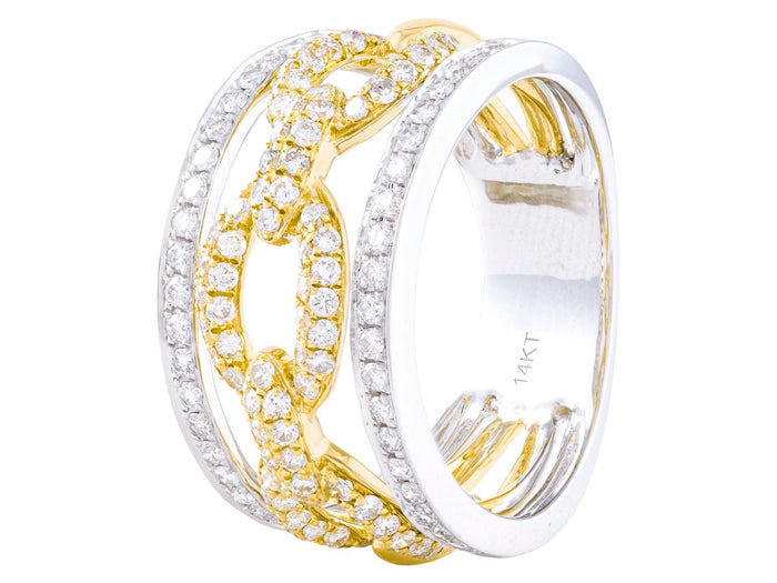 Diamond Ring - 14 KT White and Yellow Gold