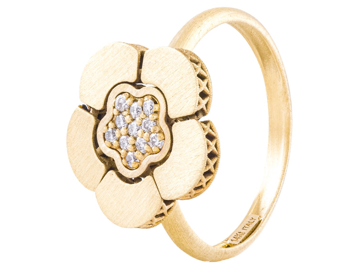 Diamond Ring - 14 KT Yellow Gold