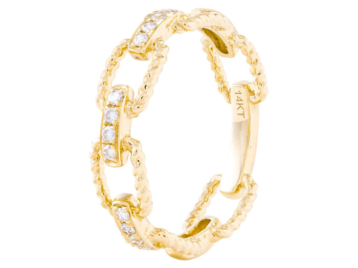 Diamond Ring - 14 KT Yellow Gold
