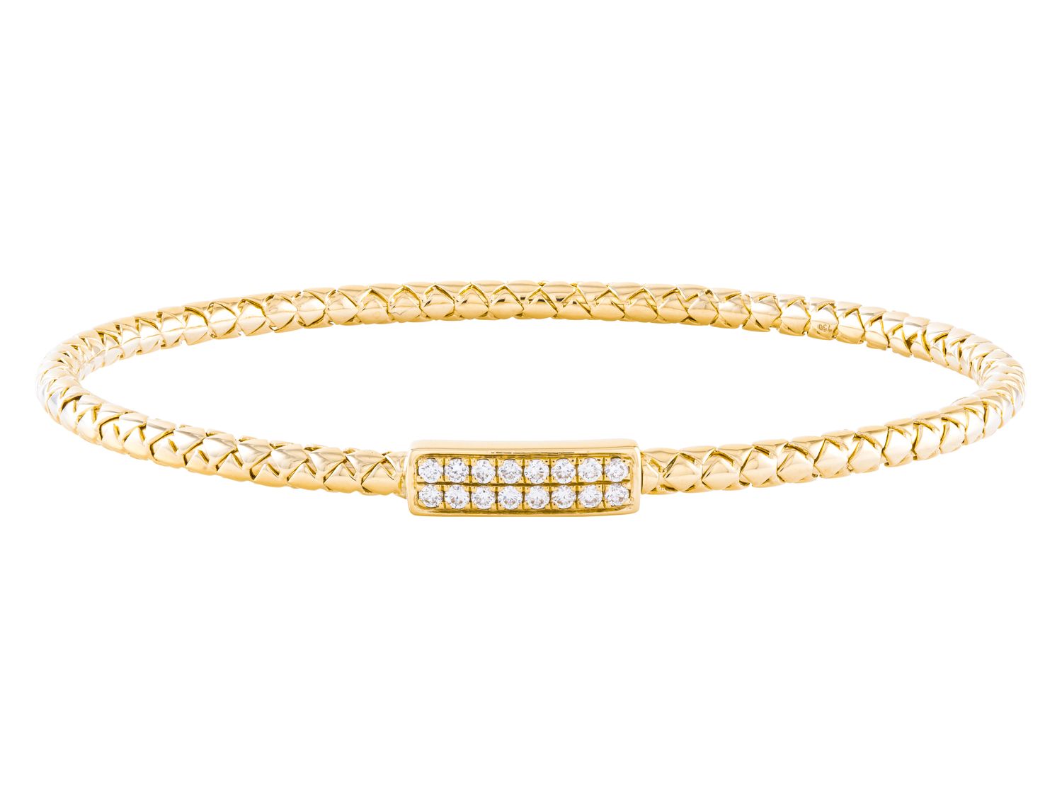 Diamond Bangle - 18 KT Yellow Gold