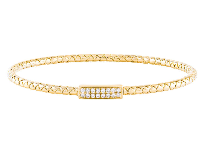 Diamond Bangle - 18 KT Yellow Gold