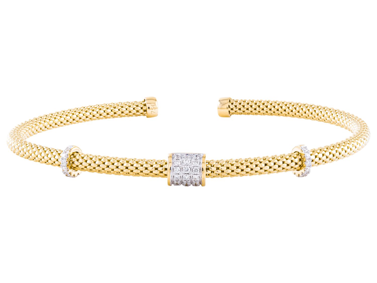 Diamond Bangle - 18 KT Yellow Gold