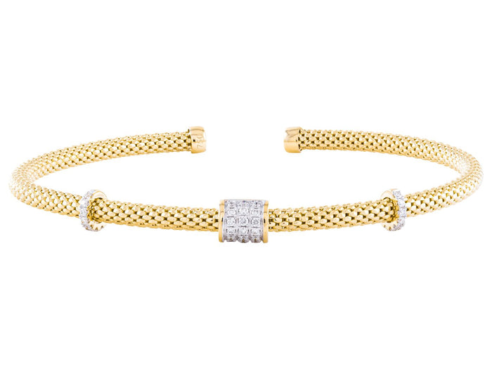 Diamond Bangle - 18 KT Yellow Gold