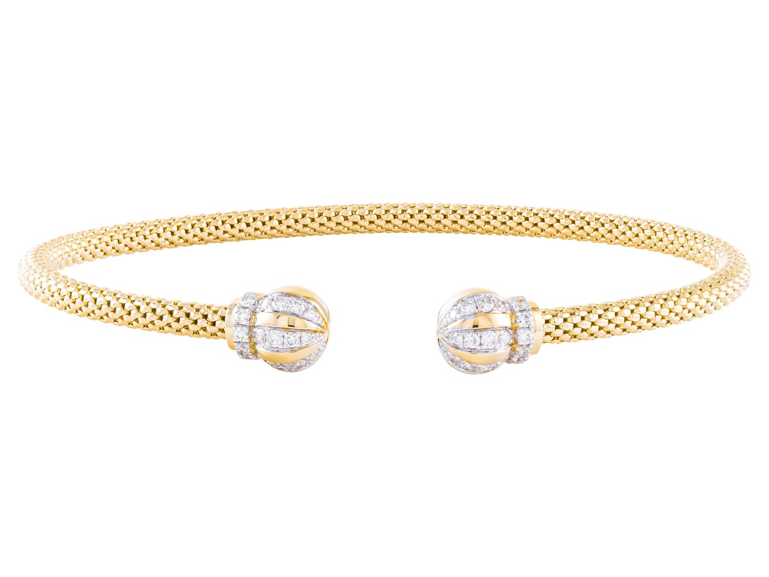 Diamond Bangle - 18 KT Yellow Gold