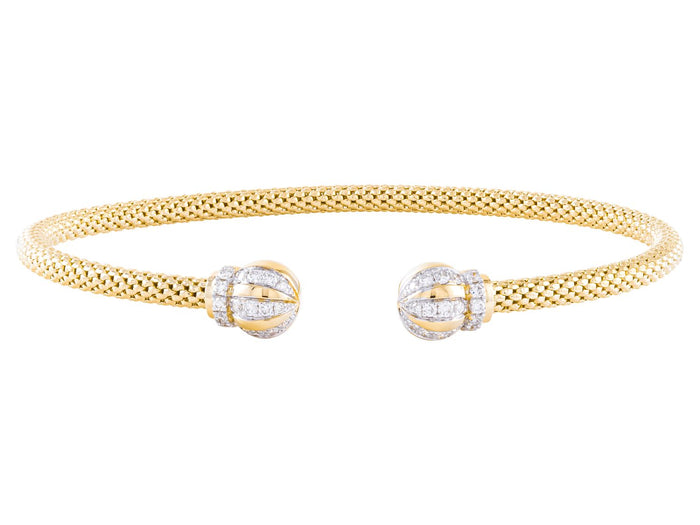 Diamond Bangle - 18 KT Yellow Gold