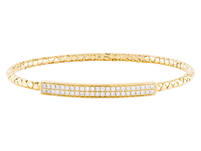 Diamond Bangle - 18 KT Yellow Gold