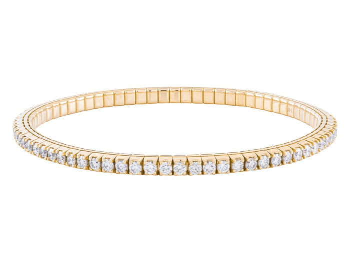 Diamond Bangle - 14 KT Yellow Gold