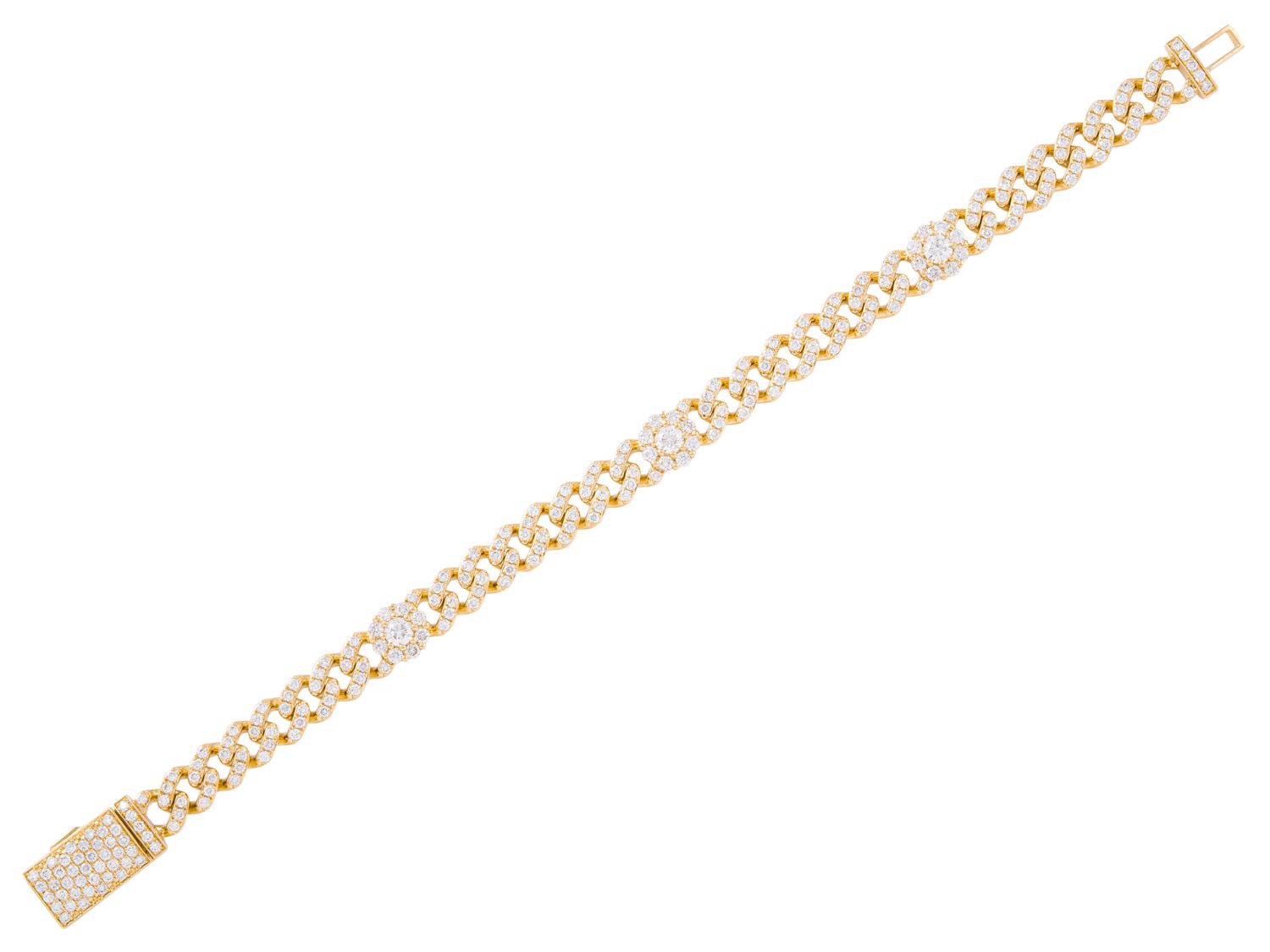 Diamond Bracelet - 14 KT Yellow Gold