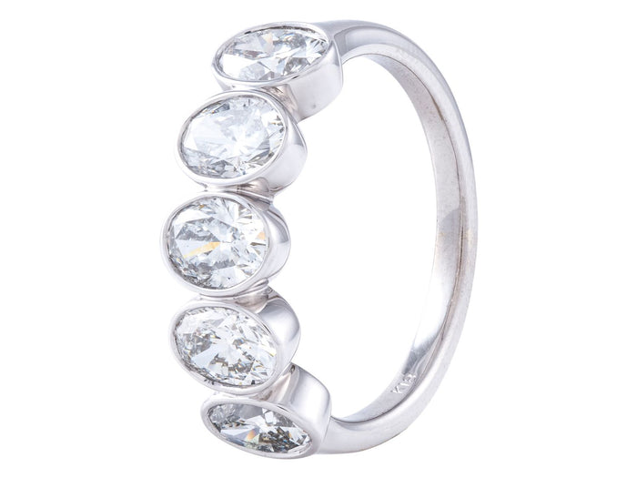 Diamond Band - 18 KT White Gold