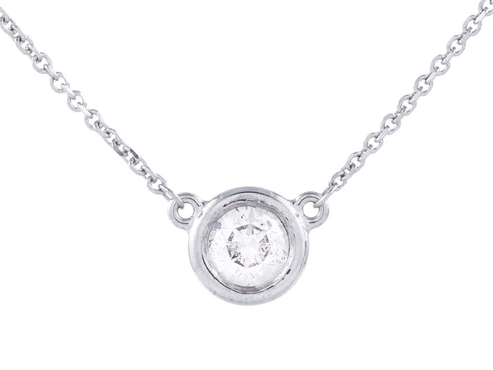 Diamond Necklace - 14 KT White Gold