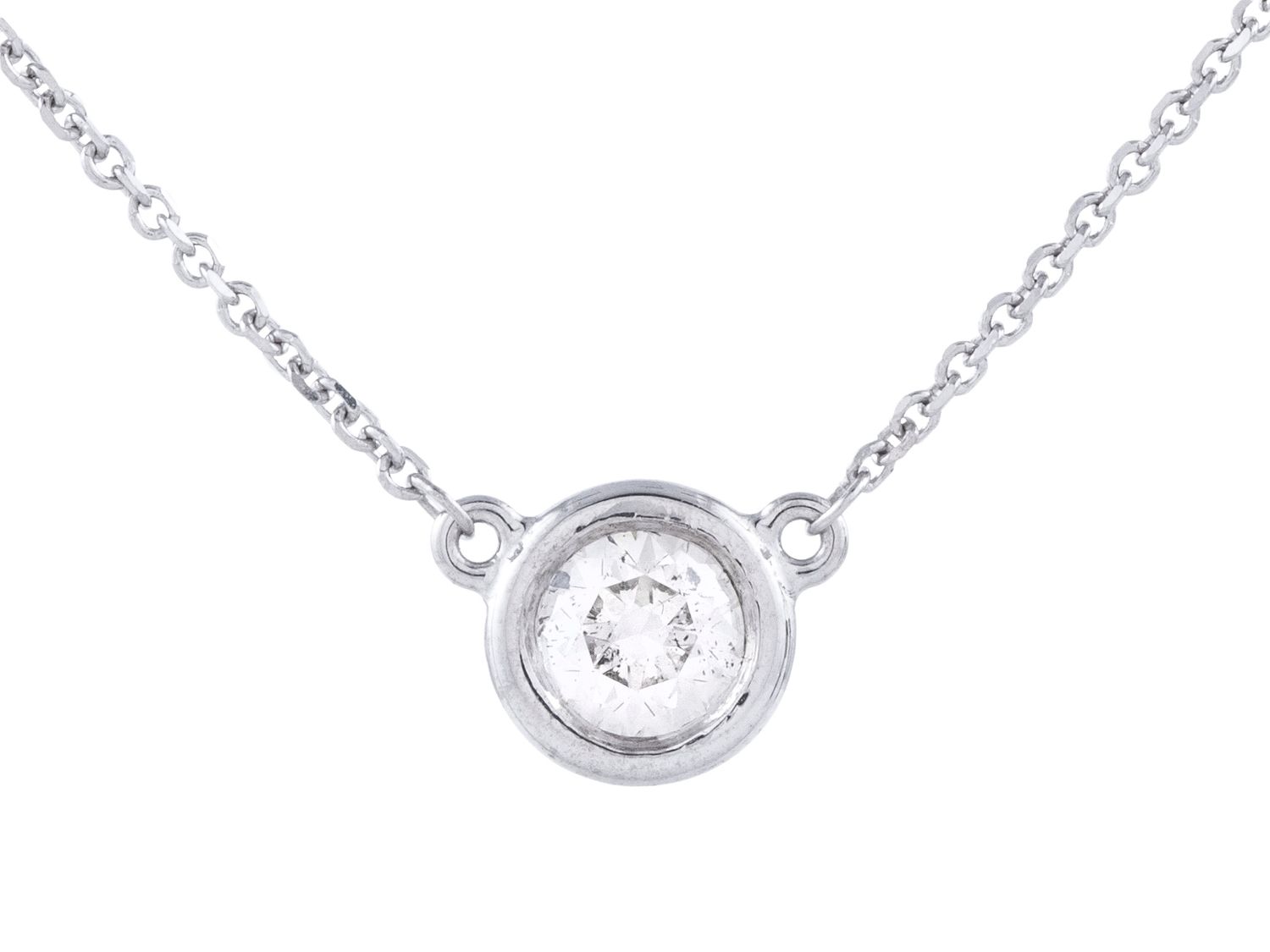 Diamond Necklace - 14 KT White Gold