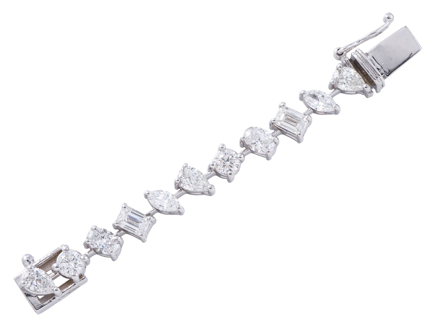 Diamond Necklace - 14 KT White Gold