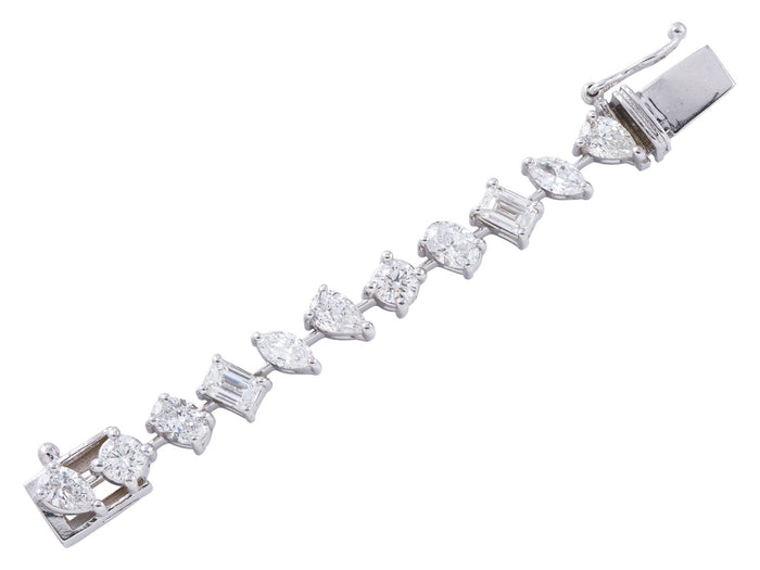 Diamond Necklace - 14 KT White Gold