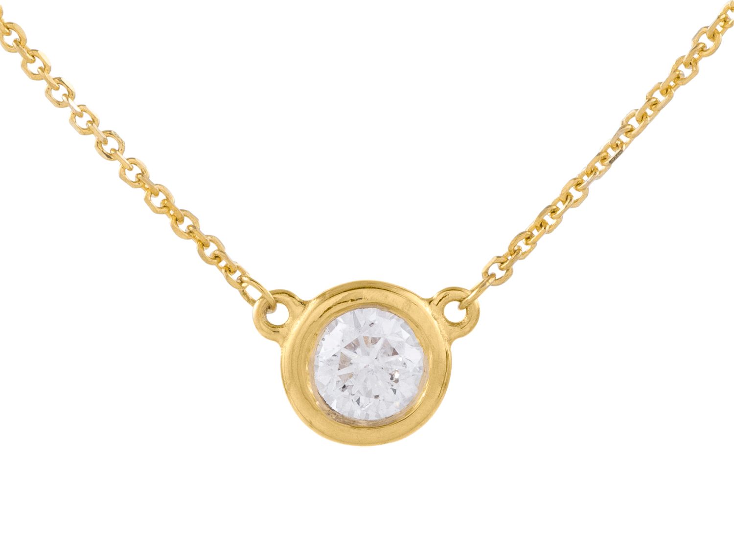 Diamond Necklace - 14 KT Yellow Gold