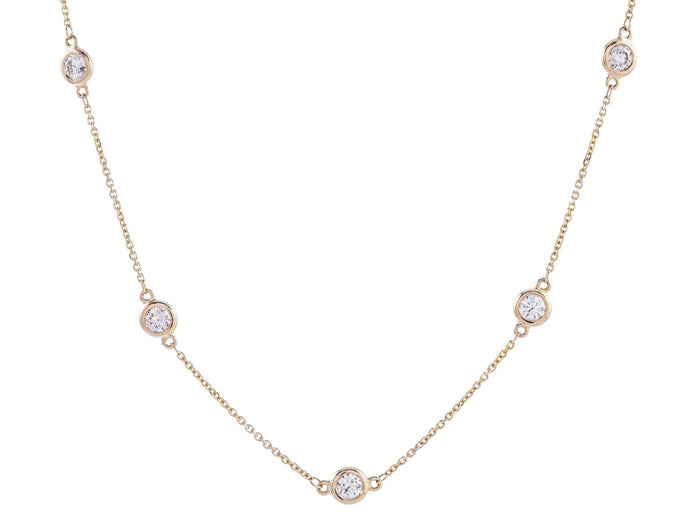 Diamond Necklace - 14 KT Yellow Gold