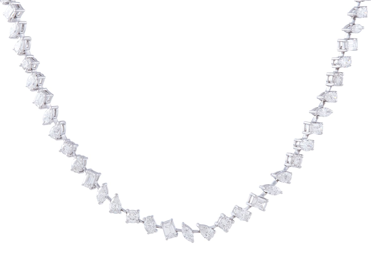 Diamond Necklace - 14 KT White Gold