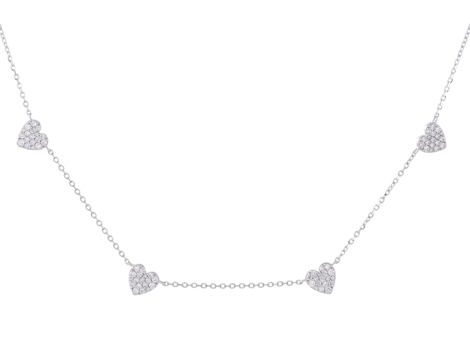 Diamond Necklace - 14 KT White Gold