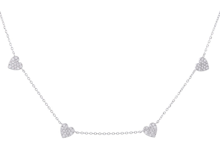 Diamond Necklace - 14 KT White Gold