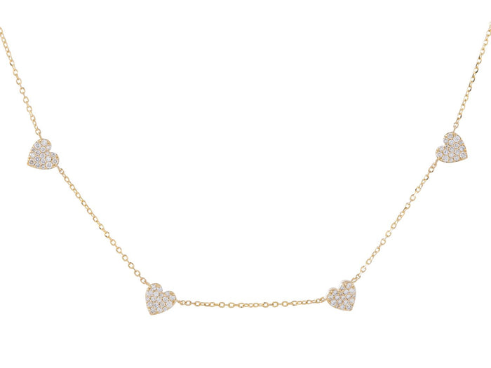 Diamond Necklace - 14 KT Yellow Gold