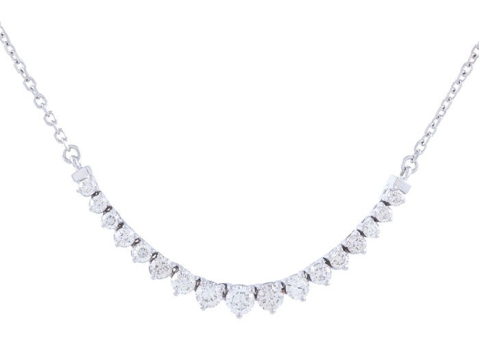 Diamond Necklace - 14 KT White Gold
