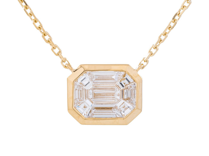 Diamond Necklace - 14 KT Yellow Gold