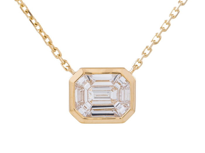 Diamond Necklace - 14 KT Yellow Gold