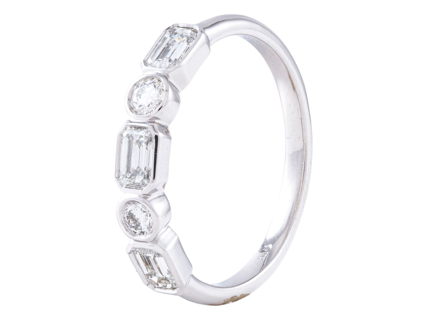 Diamond Band - 18 KT White Gold