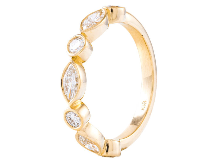 Diamond Band - 18 KT Yellow Gold