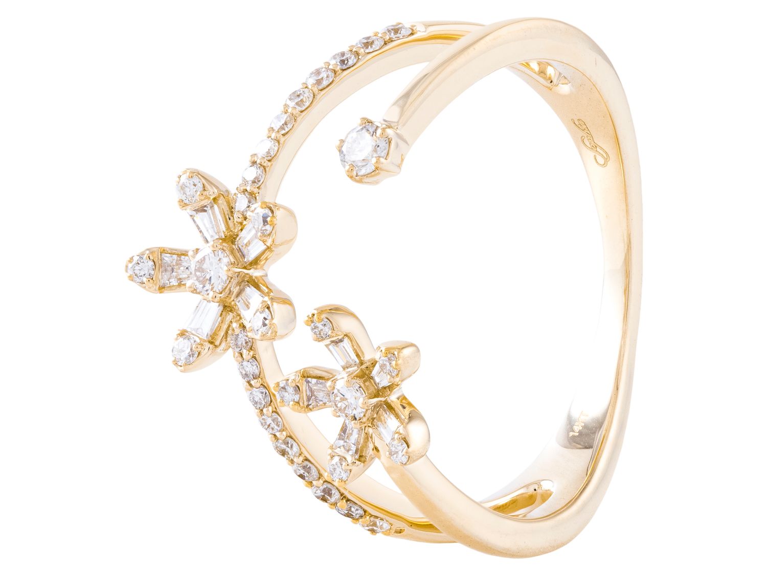 Diamond Ring - 14 KT Yellow Gold