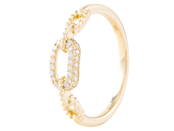 Diamond Ring - 14 KT Yellow Gold