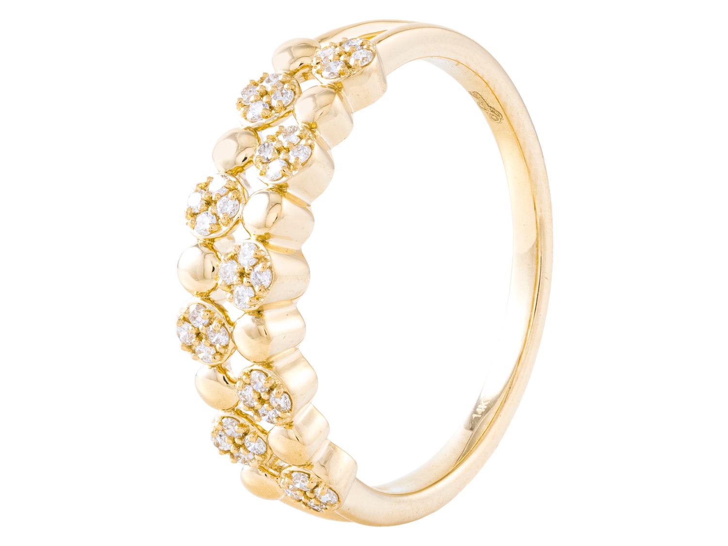 Diamond Ring - 14 KT Yellow Gold