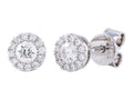 Diamond Earrings - 14 KT White Gold