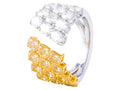 Diamond Band - 18 KT White and Yellow Gold