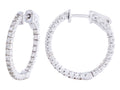 Diamond Earrings - 14 KT White Gold