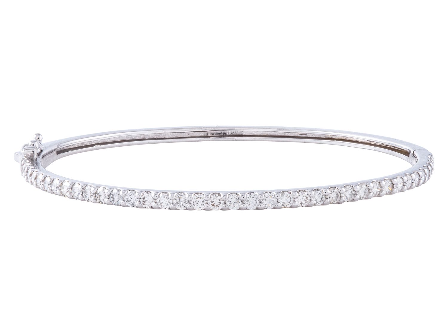 Diamond Bangle - 14 KT White Gold
