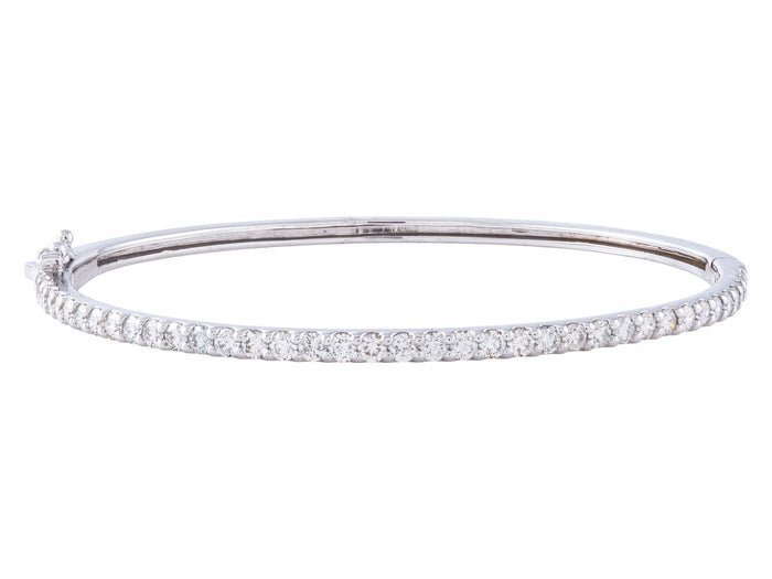 Diamond Bangle - 14 KT White Gold