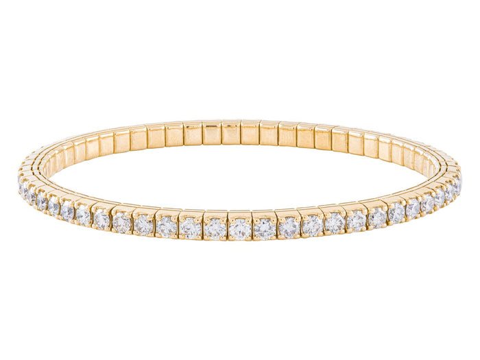 Diamond Bangle - 14 KT Yellow Gold